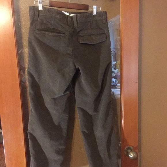 Crew Clothing army green cotton button fly pants - Picture 4 of 8